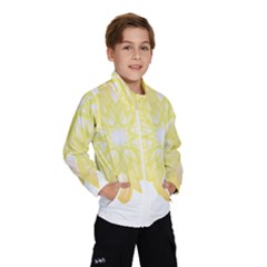 Flower Design T- Shirt Beautiful And Artistic Golden Flower T- Shirt Kids  Windbreaker by maxcute