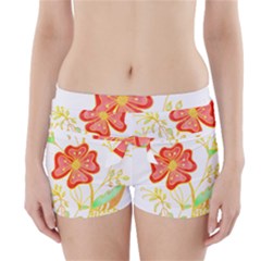 Flowers Art T- Shirtflowers T- Shirt (23) Boyleg Bikini Wrap Bottoms by maxcute