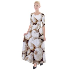 Garlic T- Shirt Garlic Bulbs Photograph T- Shirt Half Sleeves Maxi Dress by maxcute