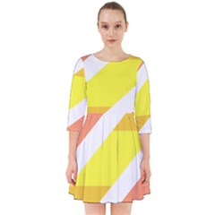 Geometric Abstract Art T- Shirt Sunrise Pattern Smock Dress by maxcute