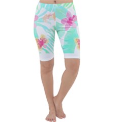 Hawaii T- Shirt Hawaii Flower Pattern T- Shirt Cropped Leggings  by maxcute