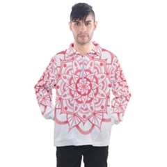 Intricate Mandala T- Shirt Shades Of Pink Floral Mandala T- Shirt Men s Half Zip Pullover