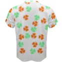 Irish T- Shirt Shamrock Pattern In Green White Orange T- Shirt Men s Cotton Tee View2