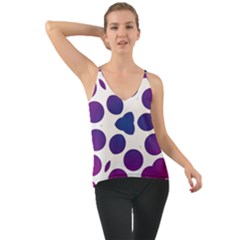 Purple Blue Repeat Pattern Chiffon Cami