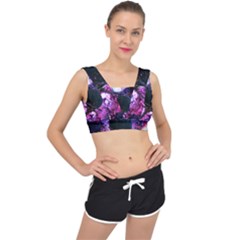 Spaceship Alien Futuristic V-back Sports Bra