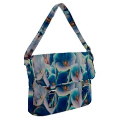 Hydrangeas-blossom-bloom-blue Buckle Messenger Bag by Ravend