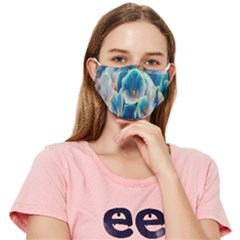 Hydrangeas-blossom-bloom-blue Fitted Cloth Face Mask (adult)
