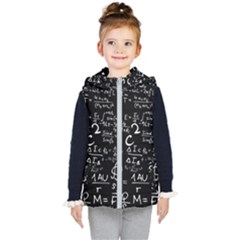 E=mc2 Text Science Albert Einstein Formula Mathematics Physics Kids  Hooded Puffer Vest by Jancukart