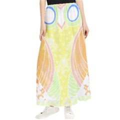 Owl Illustration T- Shirtowl T- Shirt Maxi Chiffon Skirt by maxcute