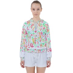 Pattern T- Shirtthe Watercolor Jungle Pattern 1 T- Shirt Women s Tie Up Sweat by maxcute