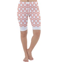 Shining Stephen King T- Shirt Geometric Pattern Looped Hexagons Orange Red Brown Cropped Leggings  by maxcute
