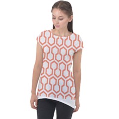 Shining Stephen King T- Shirt Geometric Pattern Looped Hexagons Cap Sleeve High Low Top by maxcute