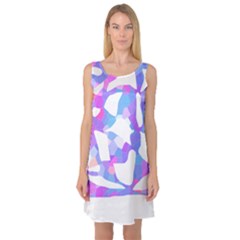 Silhouette Design T- Shirt Silhouette Design Abstract Maze Geometric Abstract Colours T- Shirt Sleeveless Satin Nightdress by maxcute