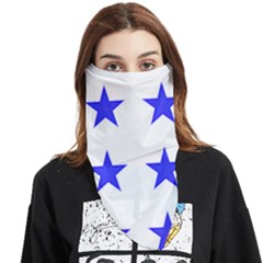 Stars T- Shirt Star Pattern - Dark Blue T- Shirt Face Covering Bandana (triangle) by maxcute