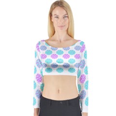 Sugar T- Shirt Pastel Lollipop Candy Pattern T- Shirt Long Sleeve Crop Top by maxcute