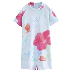 Tropical T- Shirt Tropical Beautiful Meadow T- Shirt Kids  Boyleg Half Suit Swimwear by maxcute