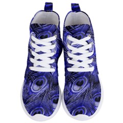 Purple Peacock Feather Women s Lightweight High Top Sneakers by Jancukart