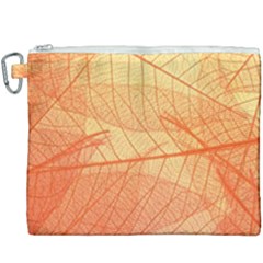 Orange Leaves Colorful Transparent Texture Of Natural Background Canvas Cosmetic Bag (xxxl) by Jancukart