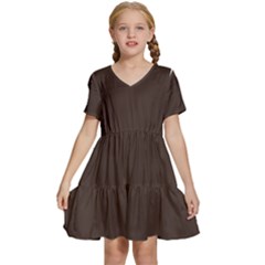 Mahogany Muse Kids  Short Sleeve Tiered Mini Dress by HWDesign