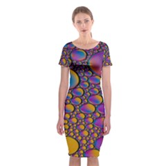 Bubble Color Classic Short Sleeve Midi Dress by artworkshop