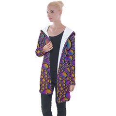 Bubble Color Longline Hooded Cardigan by artworkshop