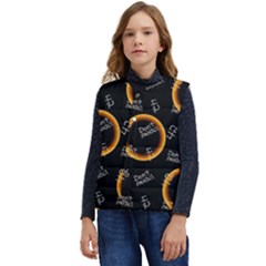 Abstract Pattern Background Kid s Short Button Up Puffer Vest	