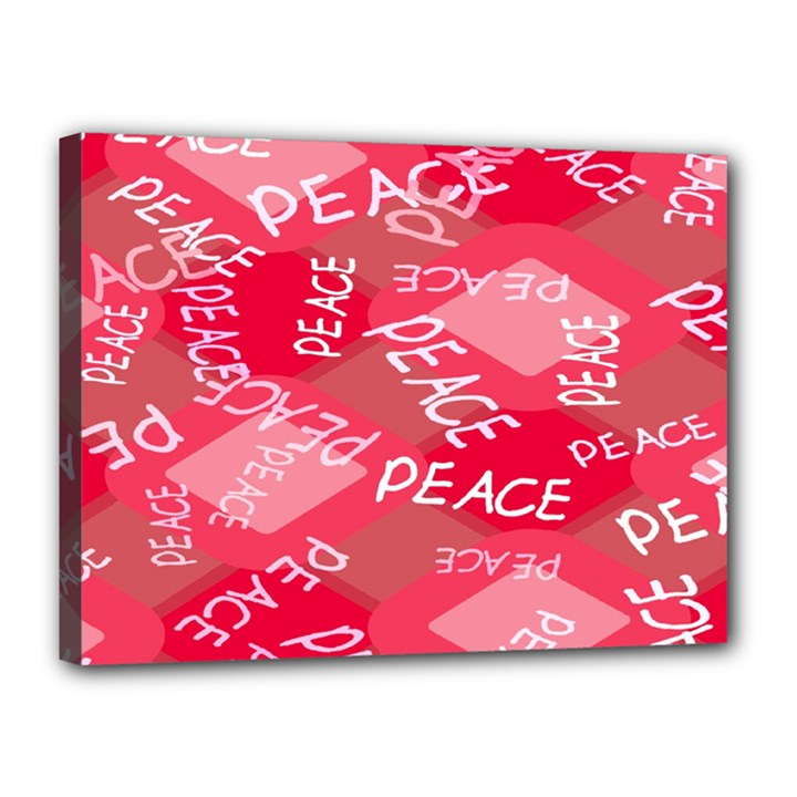 Background Peace Doodles Graphic Canvas 16  x 12  (Stretched)