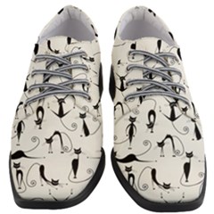 Pattern Cats Black Feline Kitten Women Heeled Oxford Shoes by Ravend