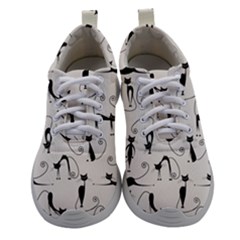 Pattern Cats Black Feline Kitten Women Athletic Shoes by Ravend