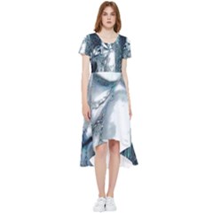 Sapphire Slime High Low Boho Dress by MRNStudios
