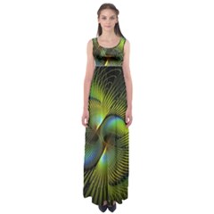 Digitalart  Waves Empire Waist Maxi Dress by Sparkle