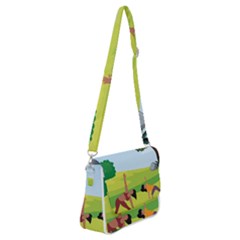 Mother And Daughter Y Shoulder Bag With Back Zipper