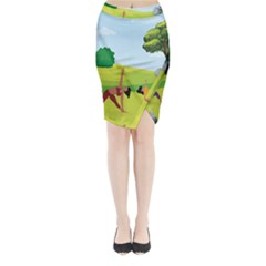 Large Midi Wrap Pencil Skirt