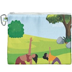 Large Canvas Cosmetic Bag (xxxl) by SymmekaDesign