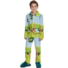 Large Kids  Long Sleeve Velvet Pajamas Set by SymmekaDesign