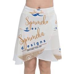 Logo Pngdd Chiffon Wrap Front Skirt by SymmekaDesign