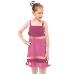 Heart Valentine Love Pink Red Kids  Overall Dress by Ravend