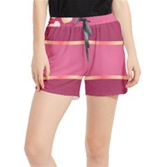 Heart Valentine Love Pink Red Women s Runner Shorts by Ravend