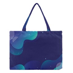 Abstract Blue Texture Space Medium Tote Bag by Ravend