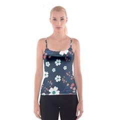 Floral Digital Background Spaghetti Strap Top