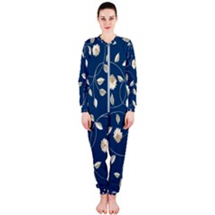 Flora Flower Flowers Nature Abstract Wallpaper Design Onepiece Jumpsuit (ladies)