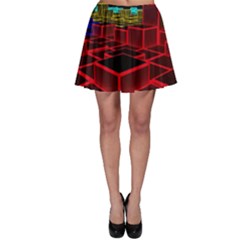 3d Abstract Model Texture Skater Skirt