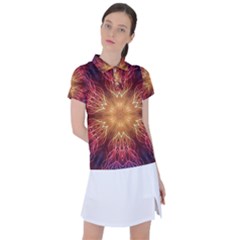 Fractal Abstract Artistic Women s Polo Tee