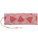 Background Watermelon Pattern Fruit Food Sweet Roll Up Canvas Pencil Holder (M) View1