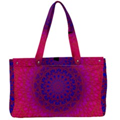 Geometric Pattern Line Art Kaleidoscope Symmetry Canvas Work Bag by Jancukart