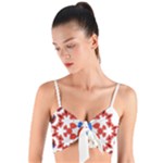  Im Fourth Dimension Adkps Strap Woven Tie Front Bralet
