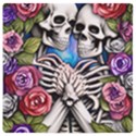 Floral Skeletons UV Print Square Tile Coaster  View1