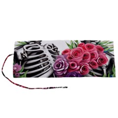 Gothic Floral Skeletons Roll Up Canvas Pencil Holder (s) by GardenOfOphir