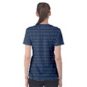 Blue Diamonds Motif Fancy Pattern Design Women s Sport Mesh Tee View2