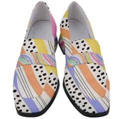 Background Abstract Wallpaper Women s Chunky Heel Loafers by Ravend